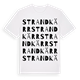 White t-shirt med Strandkärr ordlek t-shirt