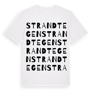 Strandtegen ordlek t-shirt – ekologisk bomull t-shirt från Pinshirt