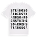 White t-shirt med Strängsgården ordlek t-shirt