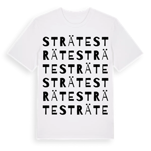 Sträte ordlek t-shirt – ekologisk bomull t-shirt från Pinshirt