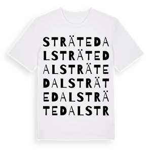 Strätedal ordlek t-shirt – ekologisk bomull t-shirt från Pinshirt