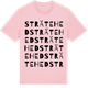 Pink Cotton t-shirt med Strätehed ordlek t-shirt