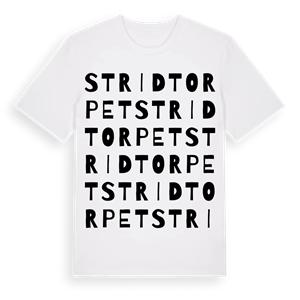 Stridtorpet ordlek t-shirt – ekologisk bomull t-shirt från Pinshirt