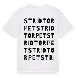 Stridtorpet ordlek t-shirt – ekologisk bomull t-shirt från Pinshirt