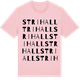 Pink Cotton t-shirt med Strihall ordlek t-shirt