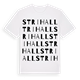 White t-shirt med Strihall ordlek t-shirt