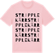 Pink Cotton t-shirt med Stripplekärr ordlek t-shirt