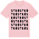 Pink Cotton t-shirt med Strö ordlek t-shirt