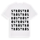 White t-shirt med Strö ordlek t-shirt