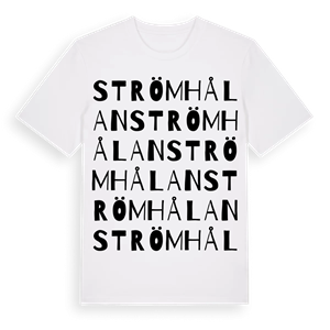 Strömhålan ordlek t-shirt – ekologisk bomull t-shirt från Pinshirt