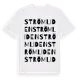 White t-shirt med Strömliden ordlek t-shirt