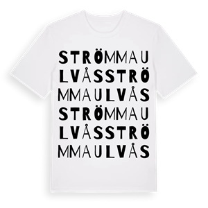 Strömma Ulvås ordlek t-shirt – ekologisk bomull t-shirt från Pinshirt