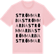 Pink Cotton t-shirt med Strömmarna ordlek t-shirt