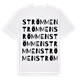 White t-shirt med Strömmen ordlek t-shirt