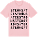 Pink Cotton t-shirt med Strömsäter ordlek t-shirt