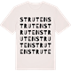 Vintage White t-shirt med Struten ordlek t-shirt