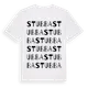 White t-shirt med Stubba ordlek t-shirt