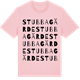Pink Cotton t-shirt med Stubbagärde ordlek t-shirt