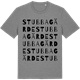 Mid Heather Gray t-shirt med Stubbagärde ordlek t-shirt