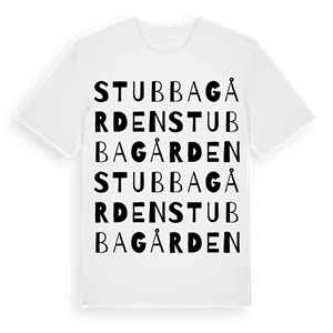 Stubbagården ordlek t-shirt – ekologisk bomull t-shirt från Pinshirt