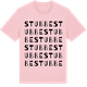 Pink Cotton t-shirt med Stubbe ordlek t-shirt