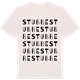 Vintage White t-shirt med Stubbe ordlek t-shirt