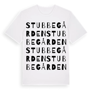 Stubbegården ordlek t-shirt – ekologisk bomull t-shirt från Pinshirt