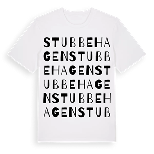 Stubbehagen ordlek t-shirt – ekologisk bomull t-shirt från Pinshirt