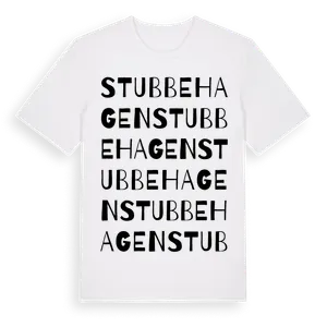 Stubbehagen ordlek t-shirt – ekologisk bomull t-shirt från Pinshirt