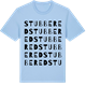 Blue Soul t-shirt med Stubbered ordlek t-shirt