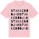 Pink Cotton t-shirt med Stubberödjan ordlek t-shirt