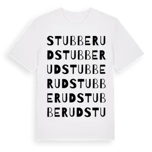 Stubberud ordlek t-shirt – ekologisk bomull t-shirt från Pinshirt