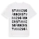 White t-shirt med Stubbesgården ordlek t-shirt