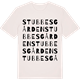Vintage White t-shirt med Stubbesgården ordlek t-shirt