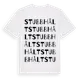White t-shirt med Stubbhålt ordlek t-shirt
