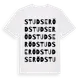White t-shirt med Studseröd ordlek t-shirt
