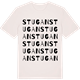 Vintage White t-shirt med Stugan ordlek t-shirt