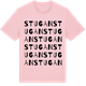 Pink Cotton t-shirt med Stugan ordlek t-shirt