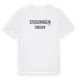 White t-shirt med Stuguhagen i Sverige t-shirt