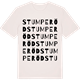 Vintage White t-shirt med Stumperöd ordlek t-shirt