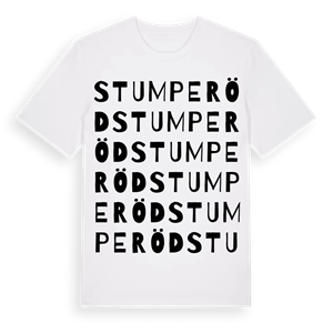 Stumperöd ordlek t-shirt – ekologisk bomull t-shirt från Pinshirt