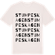 Vintage White t-shirt med Stumpeskagen ordlek t-shirt