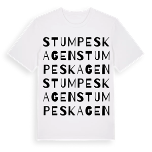 Stumpeskagen ordlek t-shirt – ekologisk bomull t-shirt från Pinshirt