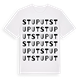 White t-shirt med Stuput ordlek t-shirt
