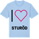 Blue Soul t-shirt med Jag älskar Sturöd t-shirt stort tryck