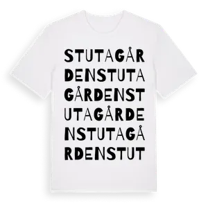 Stutagården ordlek t-shirt – ekologisk bomull t-shirt från Pinshirt