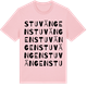 Pink Cotton t-shirt med Stuvängen ordlek t-shirt