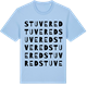 Blue Soul t-shirt med Stuvered ordlek t-shirt