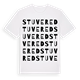 White t-shirt med Stuvered ordlek t-shirt
