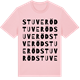 Pink Cotton t-shirt med Stuveröd ordlek t-shirt